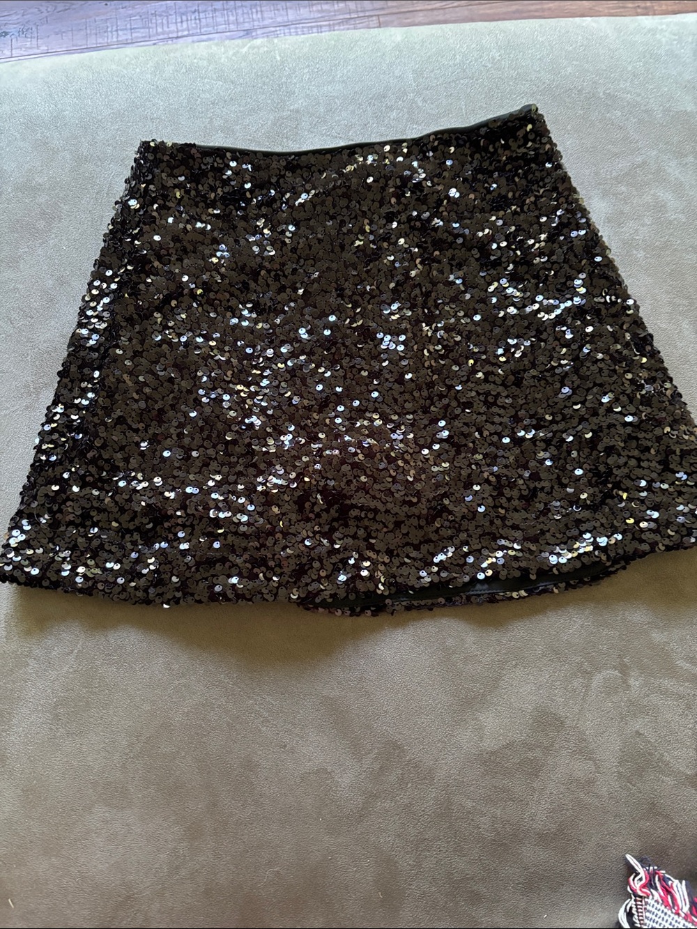 By Together Black Sequin Mini Skort